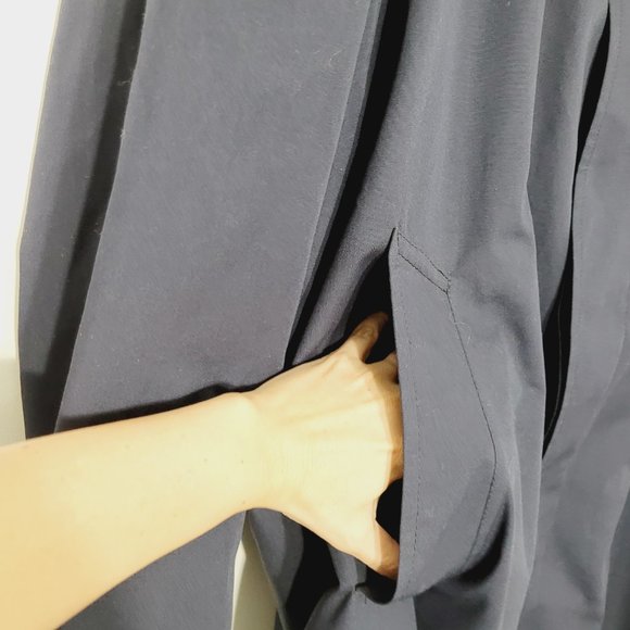 Weatherman Vintage Navy Blue Cotton Blend Full Length Trench Coat Jacket Lined - Picture 2 of 14